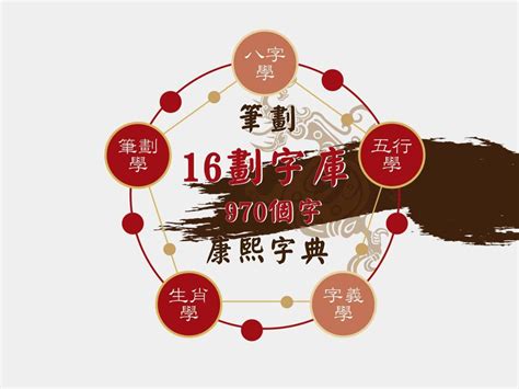 姓名學16劃的字|16劃的字 16畫的字